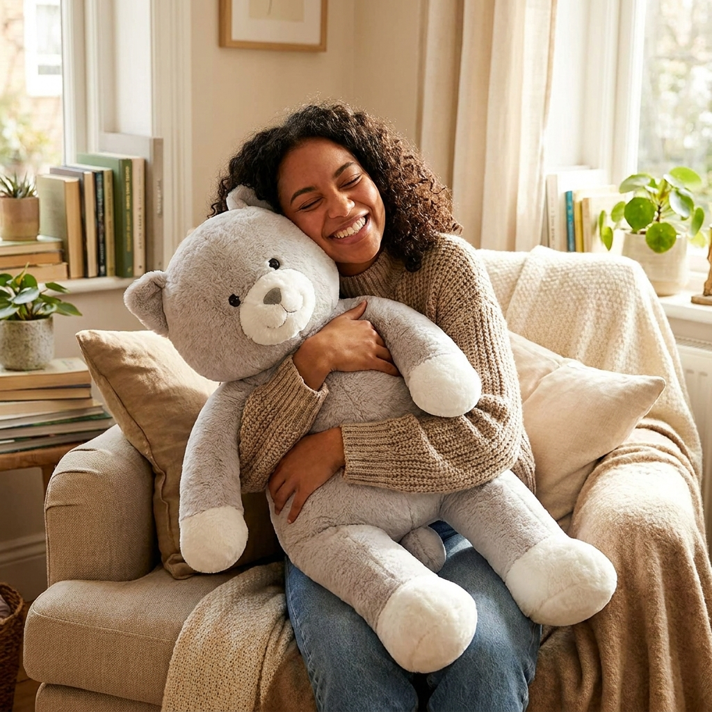 Giant Gray Cat Plush