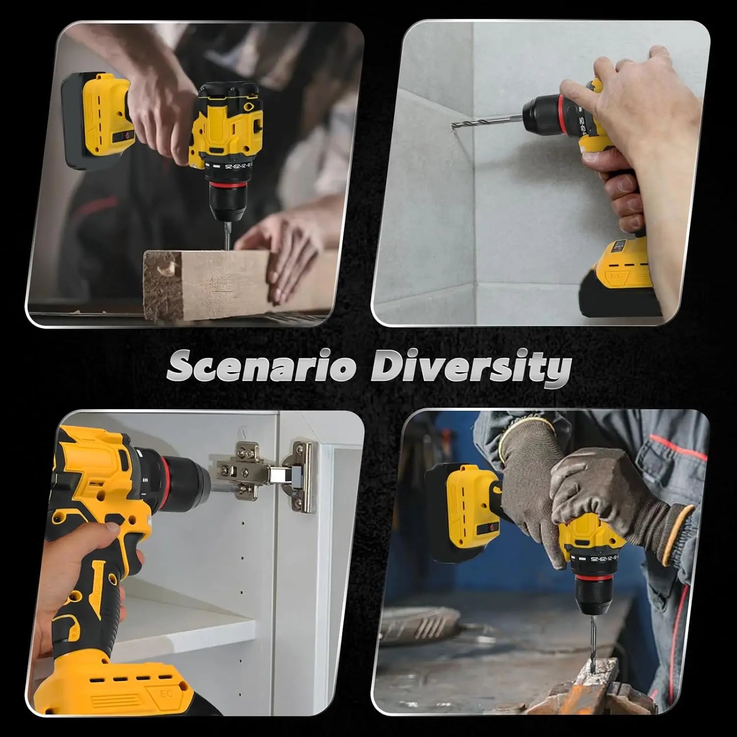 Cordless Drill Driver Compatible with Dewalt 20V Battery Brushless Two Speed - Image 5